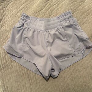 Lululemon Pastel Blue Hotty Hot Athletic Shorts- 2.5”